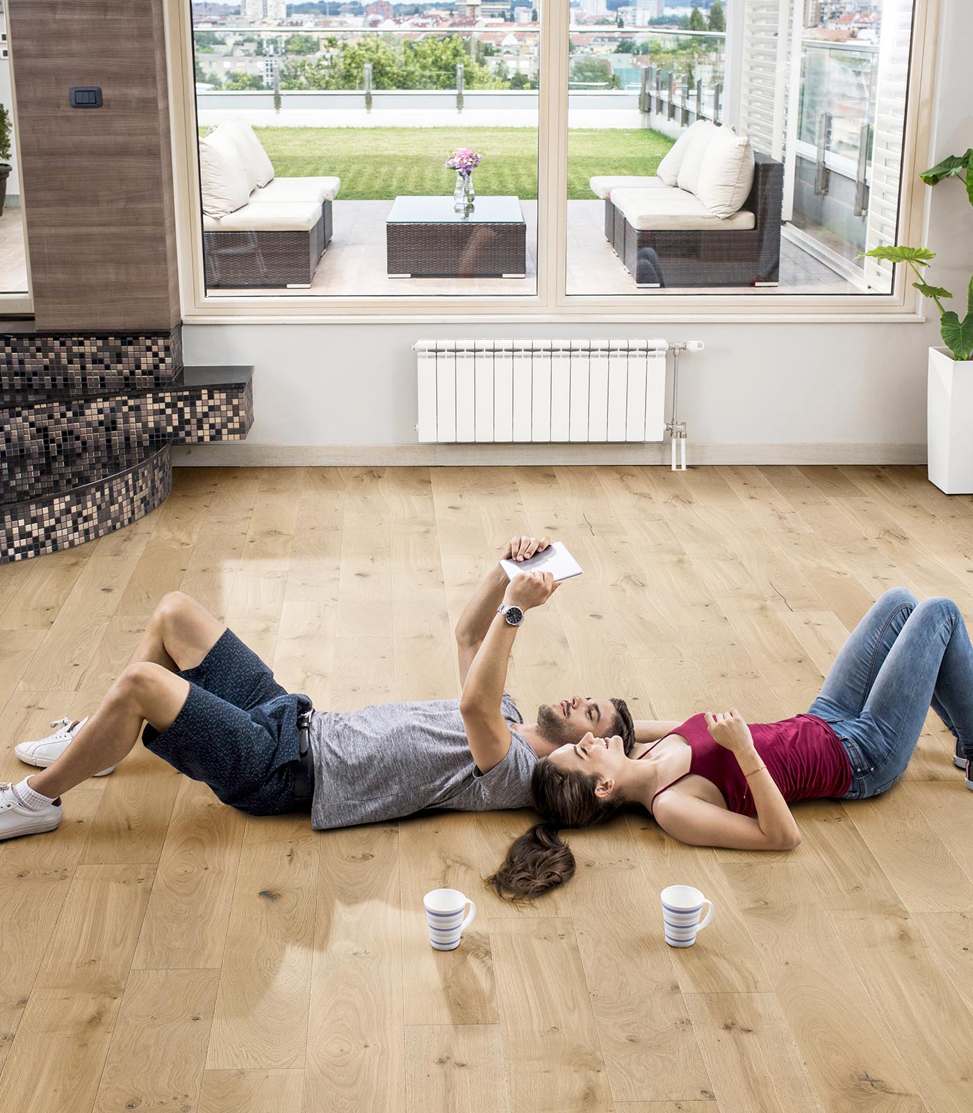 Annapurna blonde wide plank hardwood — room view