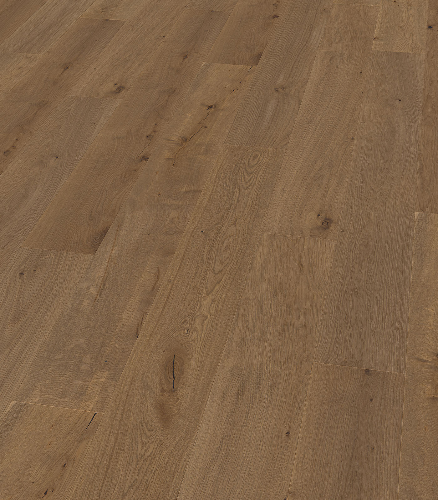 Amboseli medium brown wide plank hardwood — angle view