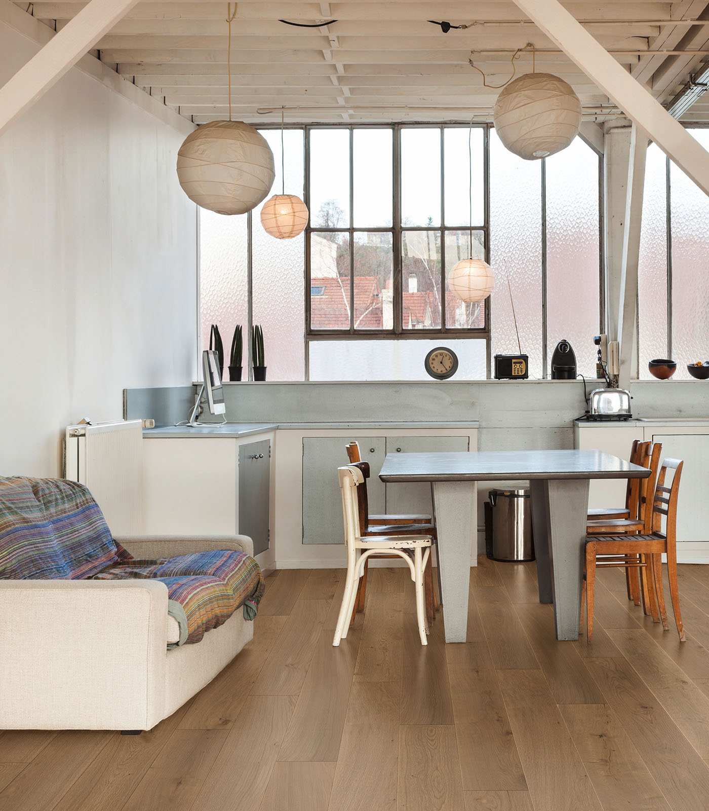 Amboseli medium brown wide plank hardwood — room view