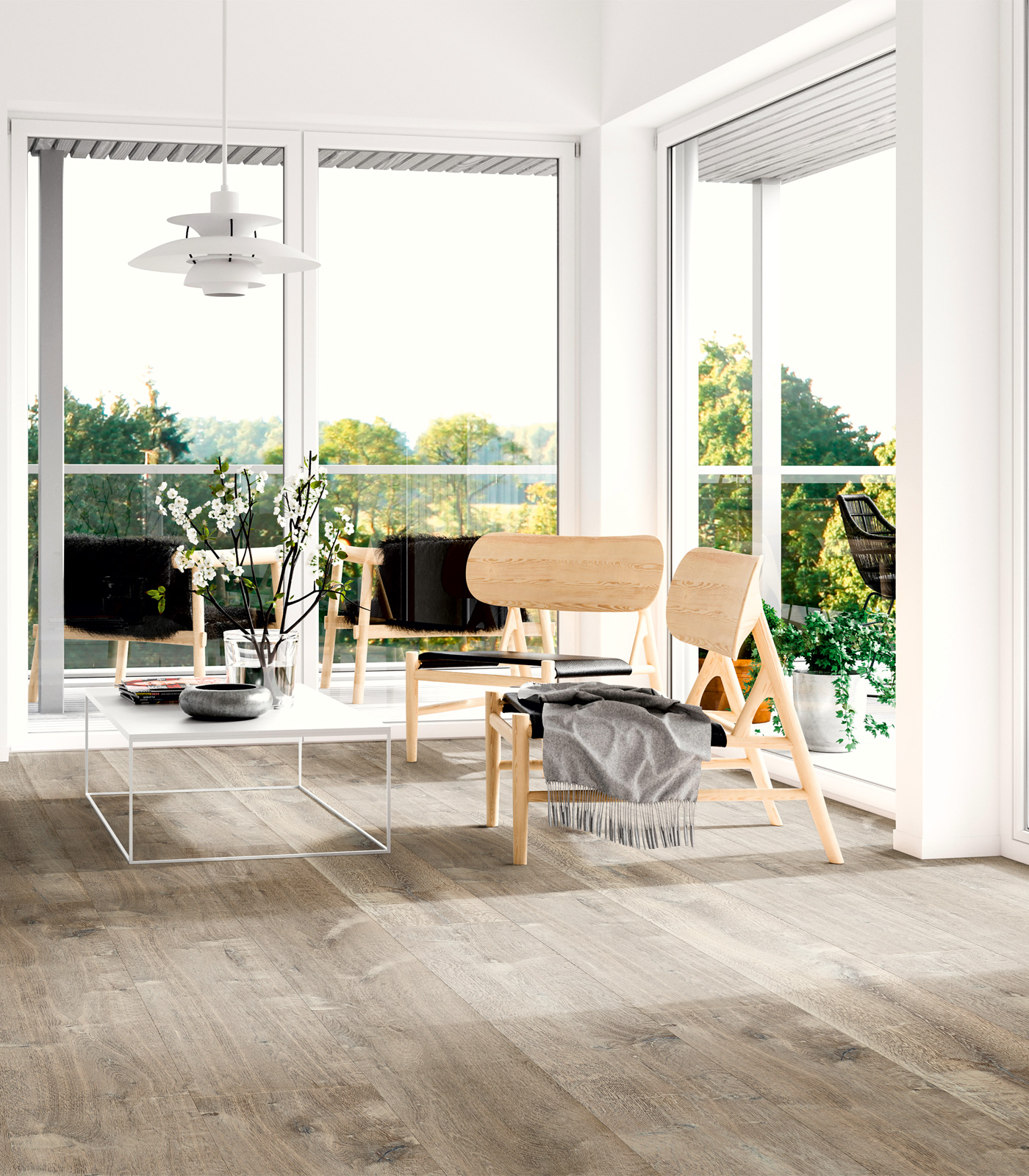 Annapurna antique-style European oak floor in a refined interior