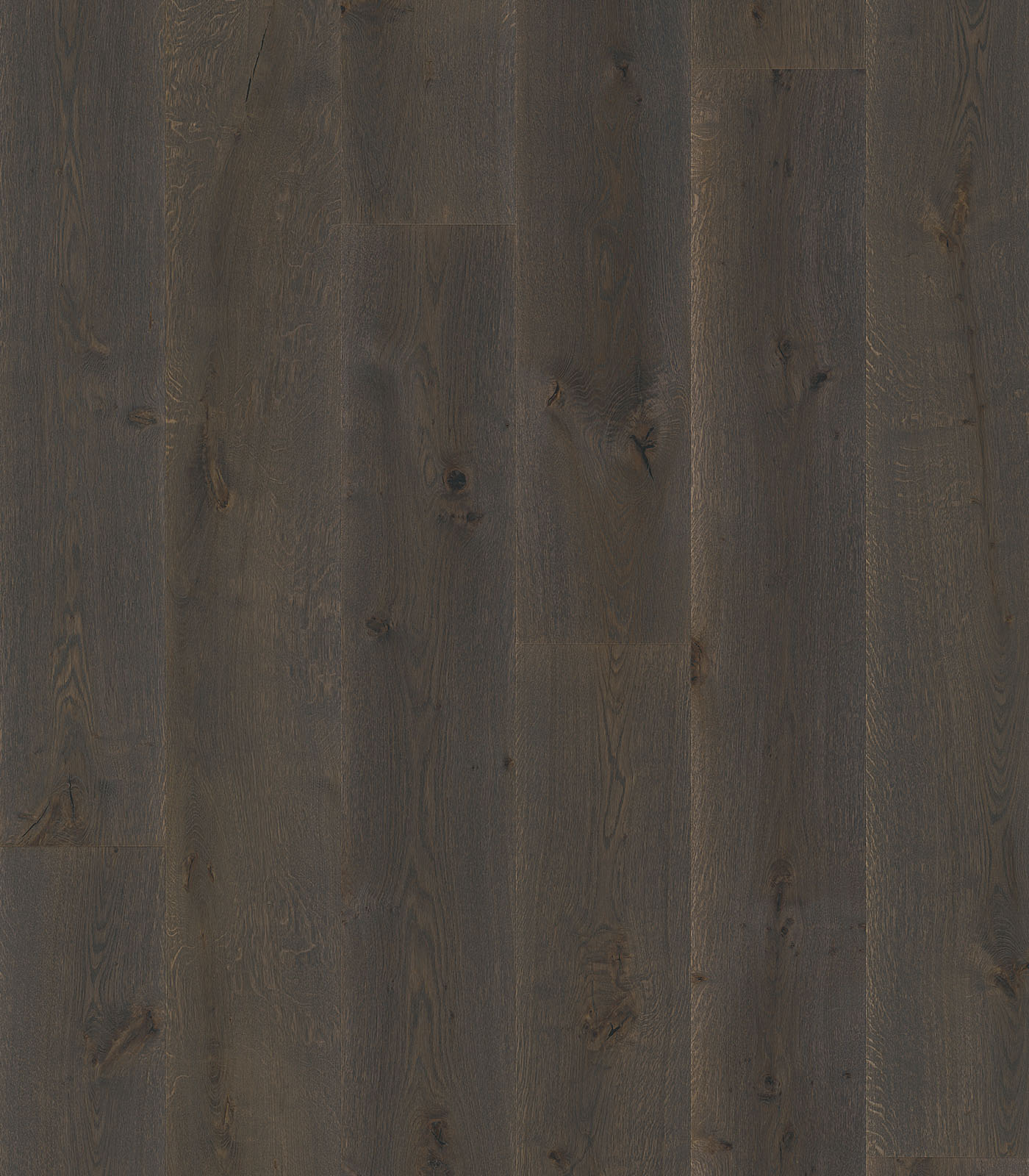 Travemunde dark wide plank hardwood — flat view