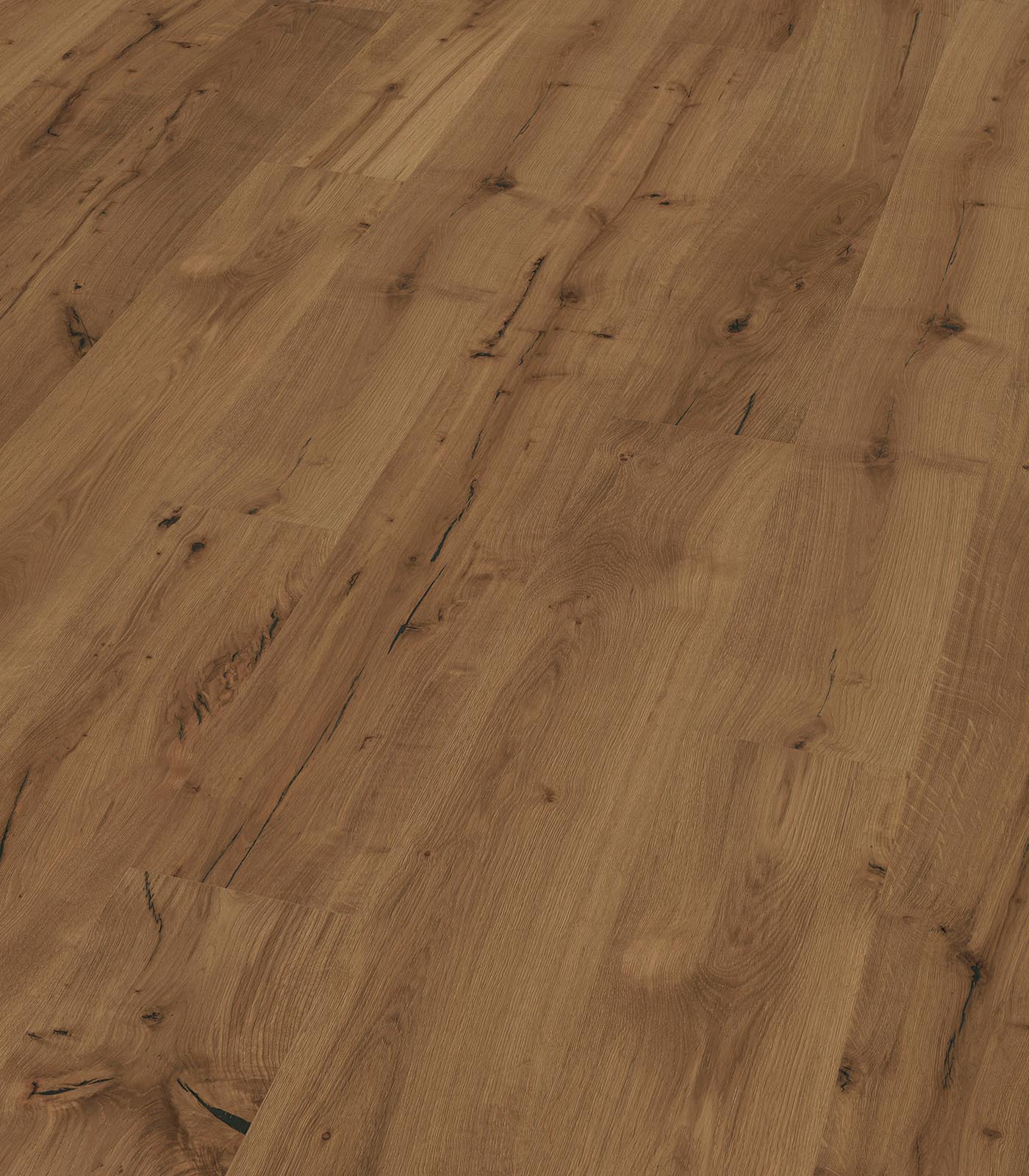 Sparta light brown wide plank hardwood — angle view